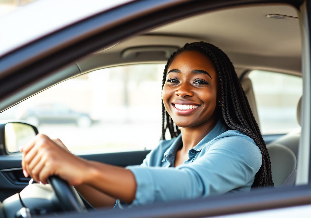 RYDR driver smiling behind the wheel